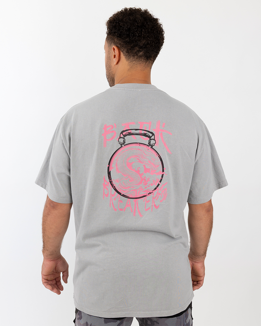 Kettlebell Draak - Grijs t shirt voor unisex - CrossFit en workout kleding